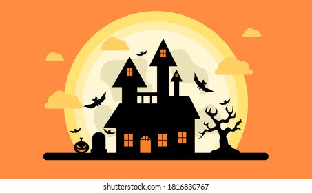 Flat Design of Vector Halloween 