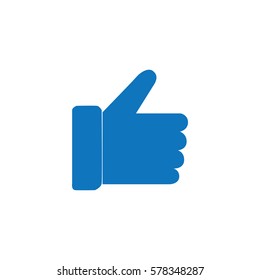 flat design vector icon of approve symbol used in social media websites. this also represents concepts like endorse, accredit, vote, recommend, praise, appreciate, like