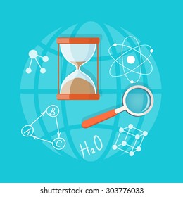 Flat design vector  icons of education - eps10