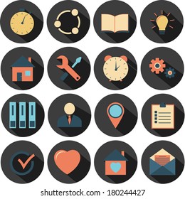 Flat design - vector icons set