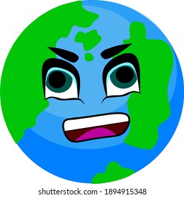 Ilustración vectorial de diseño plano de tierra fastidiada.