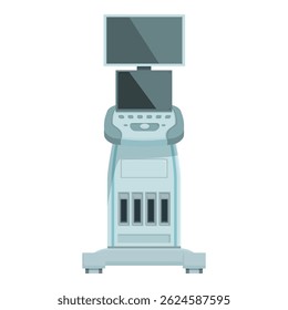 Flat design vector illustration of an automated teller machine  atm  with a neutral color scheme