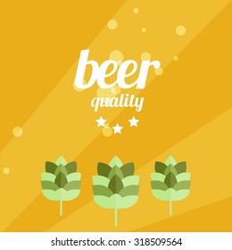 flat design vector illustration of  beer theme