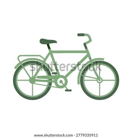 Flat design vector illustration of a city bicycle