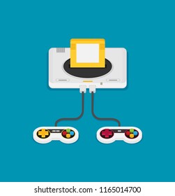 Flat design vector illustration concept of game environment, tools and essentials.