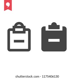 Flat design vector illustration concept of clipboard symbol icon with paper and red x marks.