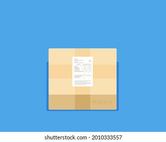 Flat design vector illustration concept flat vector post package