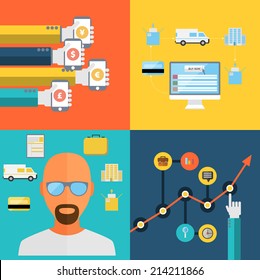 Flat design vector illustration concept 