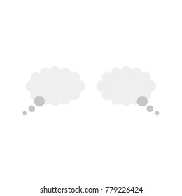 Flat design vector illustration concept of two thought bubbles symbol icon.