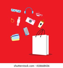 Flat design vector illustration concept.delivery, e-commerce 