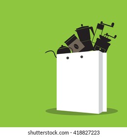 Flat design vector illustration concept.delivery, e-commerce 