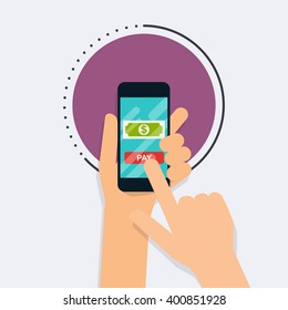 Flat design vector illustration concepts of online payment methods. Internet banking, online purchasing and transaction, electronic funds transfers and bank wire transfer.