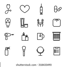 Flat Design Vector Illustration Of Decorative And Aesthetic Medicine, Spa.