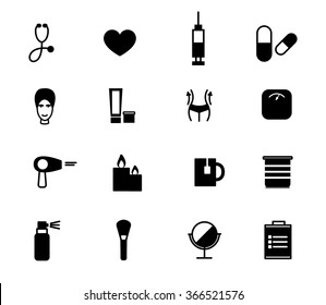 Flat design vector illustration of decorative and aesthetic medicine, spa