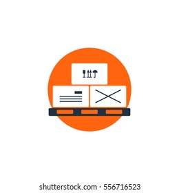 Flat design vector illustration. Delivery concept icon