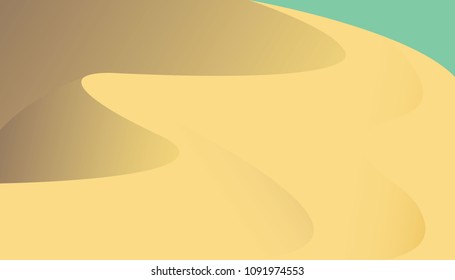 Flat design. Vector illustration desert.