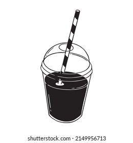 Flat design vector illustration - doodle coffee.