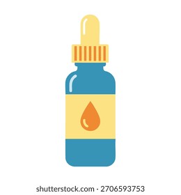 Uma ilustração vetorial de design plano de um frasco de colírio