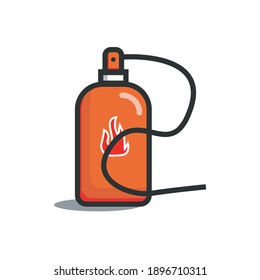 flat design vector illustration, fire extinguisher,