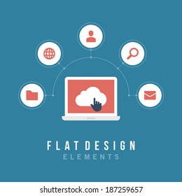 Flat design vector illustration infographic design elements concept. Business and social media design. Design template. 