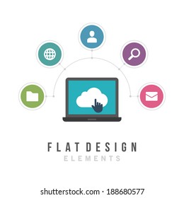 Flat design vector illustration infographic design elements concept. Business and social media design. Design template. 
