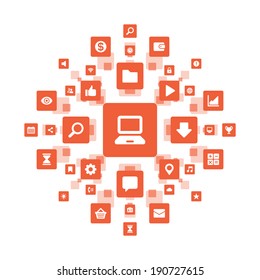 Flat design vector illustration infographic design elements concept. Business and social media design. Design template. 