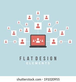 Flat design vector illustration infographic design elements concept. Business and social media design. Design template. 