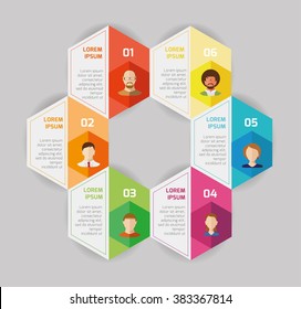 Flat design vector illustration infographic and icons. Network technology.
