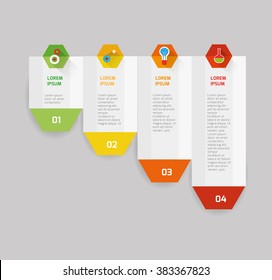 Flat design vector illustration infographic and icons. Science technology.