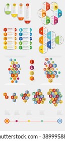 Flat design vector illustration infographic and icons. Science technology.