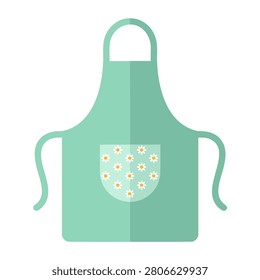 Flat design vector illustration of a kitchen apron