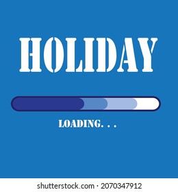 Flat design. Vector illustration. Loading holiday