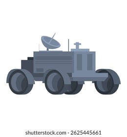 Flat design vector illustration of a lunar rover, ideal for spacethemed graphics