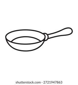 Flat Design Vector Illustration of a Modern Frying Pan