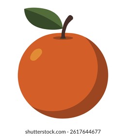 Flat design vector illustration of orange on white background. A warm, nostalgic color palette inspired by retro packaging and classic citrus labels.