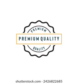 Flat design vector illustration of premium quality label stamp perfect for your decoration of product packaging to convince customers