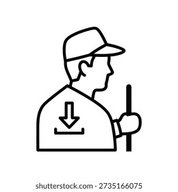 Ilustração vetorial de design plano de um profissional selecionando um caminho que simboliza a tomada de decisão estratégica e liderança no crescimento do negócio.