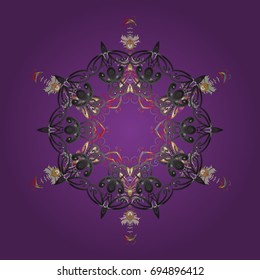 Flat design. Vector illustration. Snowflake icon, isolated. Vector nice snowflakes on colorful background.