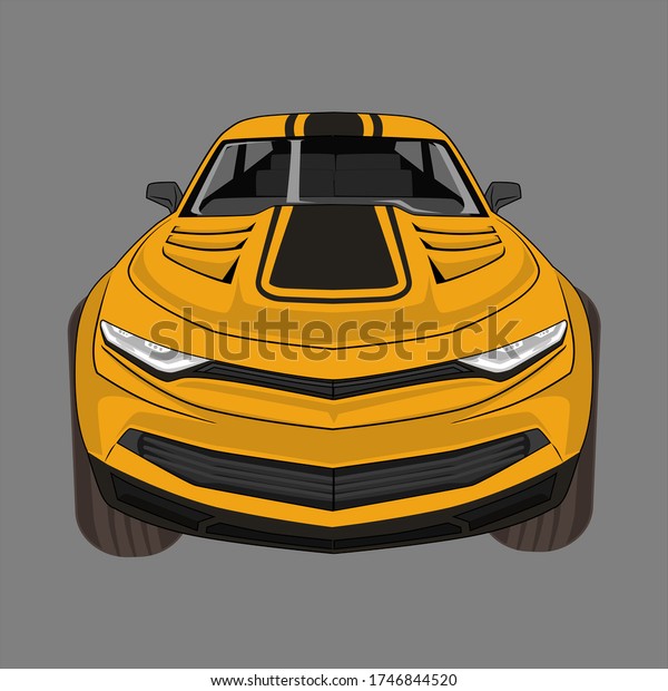 flat design vector\
illustration sport car,
