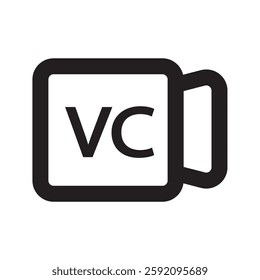 Flat design vector illustration of video camera icon. 10 EPS