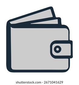 Flaches Design, Vektorgrafik einer Geldbörse und Finanzen, und Zahlung.