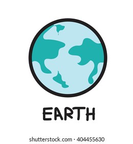 Flat design vector illustration for web banner, web and mobile, infographics. Vector Earth icon graphic. Vector icon isolated