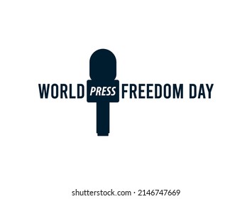 Ilustración vectorial de diseño plano. Día Mundial de la Libertad de Prensa. 3 may. Afiche o pancarta. Libertad de prensa.