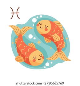 Flaches design, Vektorgrafik eines Tierkreises