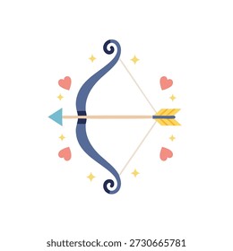 Flat design vector illustration of a zodiac sagitarius