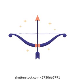 Flat design vector illustration of a zodiac sagitarius