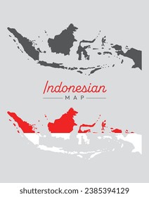 flat design vector indonesia indonesian map 