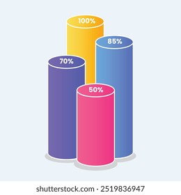 Flat design vector of infographic business template. Circular diagram.