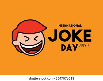 Flat design vector of International Joke Day. July 1. Eps 10.