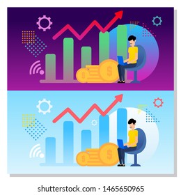 Flat Design Vector Investment Strategy. Modern flat design concept of Marketing Strategy for website and mobile. Isometric vector illustration. Template for presentation, web, advertisement, banner.